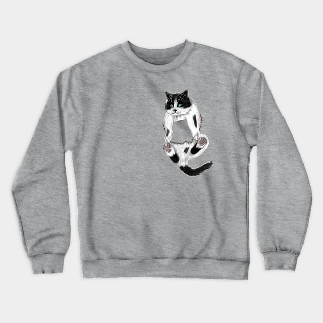 cat in your pocket Crewneck Sweatshirt by NemfisArt